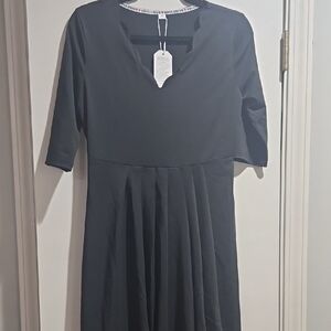 Forever 21 Black Asymmetrical Dress new With Tag.